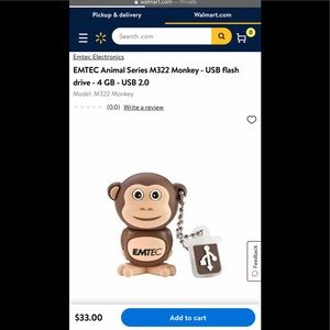 🚫SOLD🚫: EMTEC Monkey Flash Drive 4GB